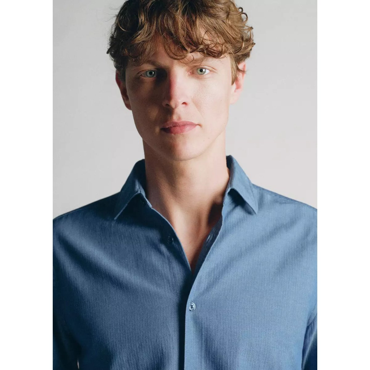 Chemise en jean 100 % coton bleu clair, MANGO MAN