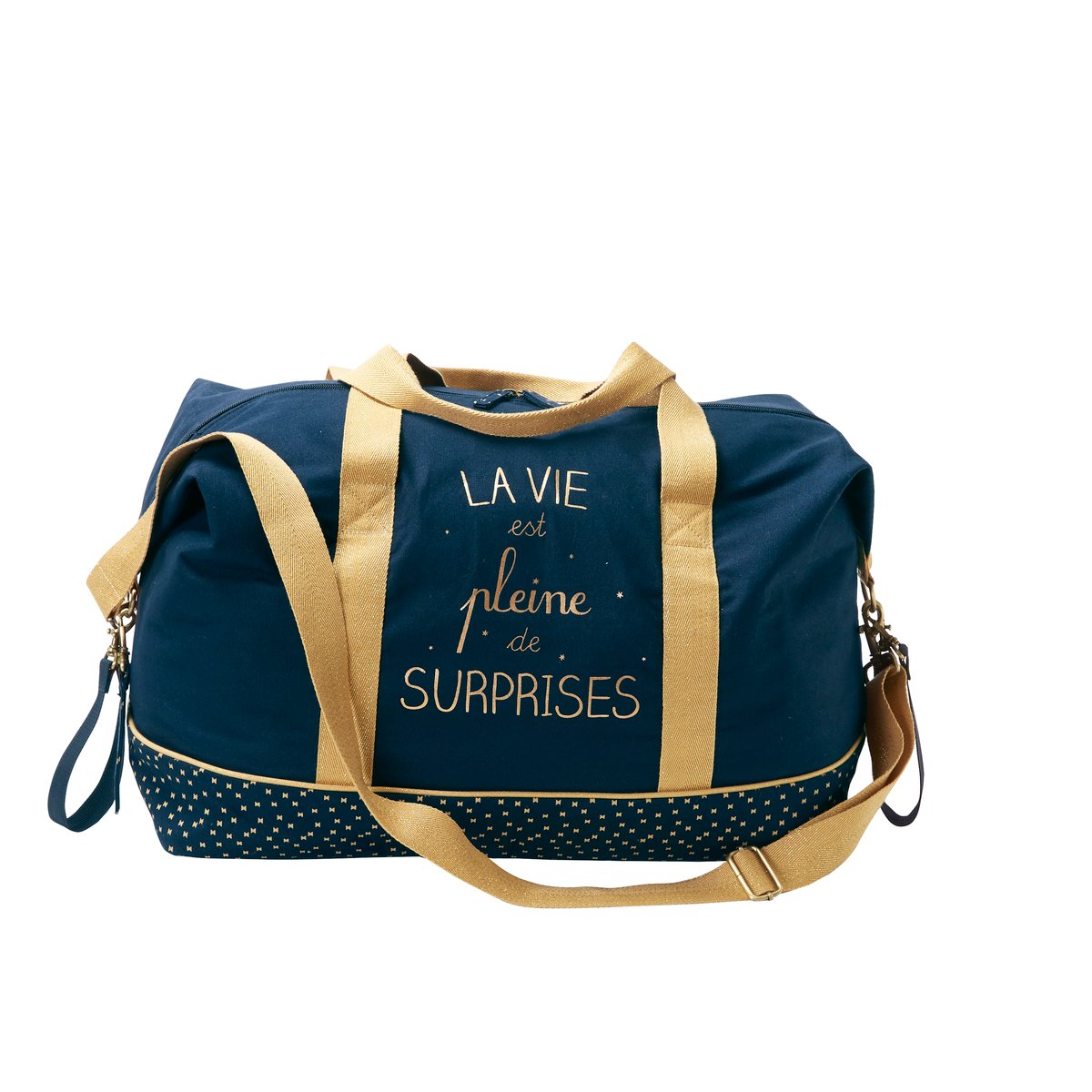 Sac à langer week-end La vie est pleine de surprises marine grisé, VERTBAUDET