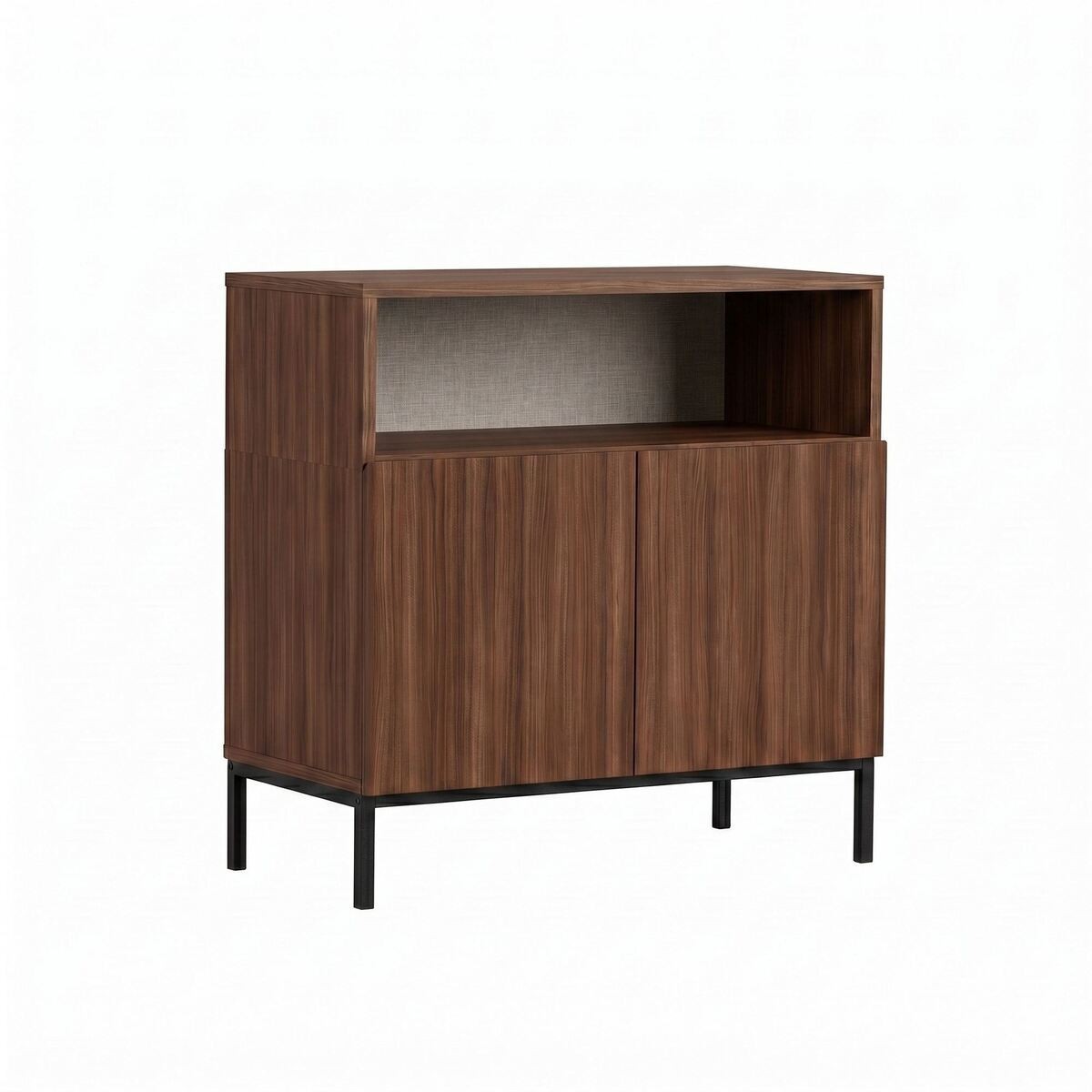 Petit buffet 2 portes 1 niche - OLIVER noyer, CALICOSY