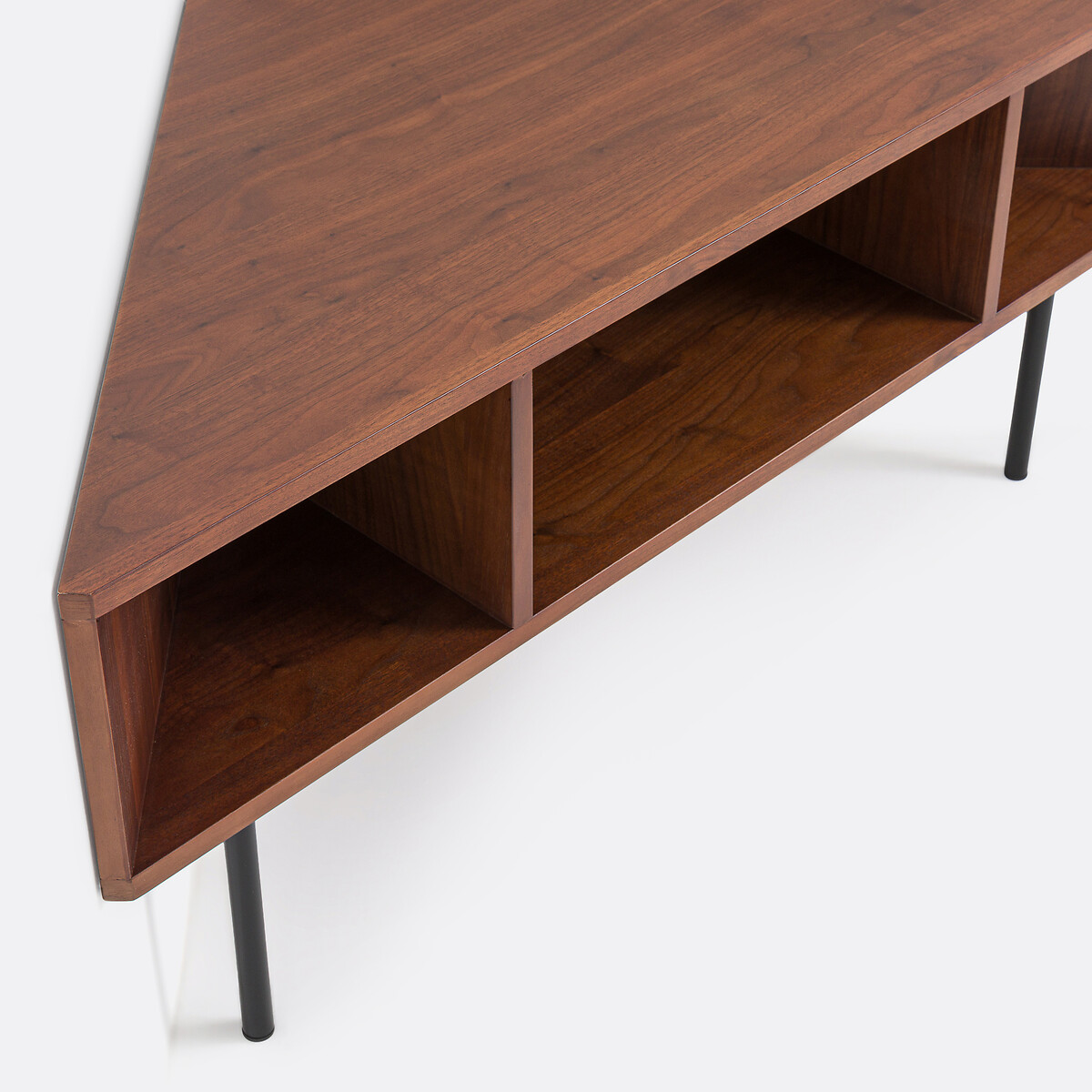 Bianzo TV unit in walnut veneer walnut, LA REDOUTE INTERIEURS