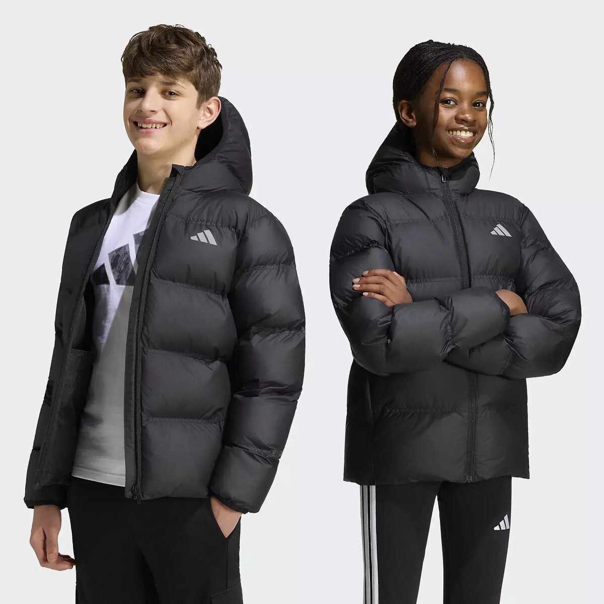 Doudoune avec capuche noir, ADIDAS SPORTSWEAR