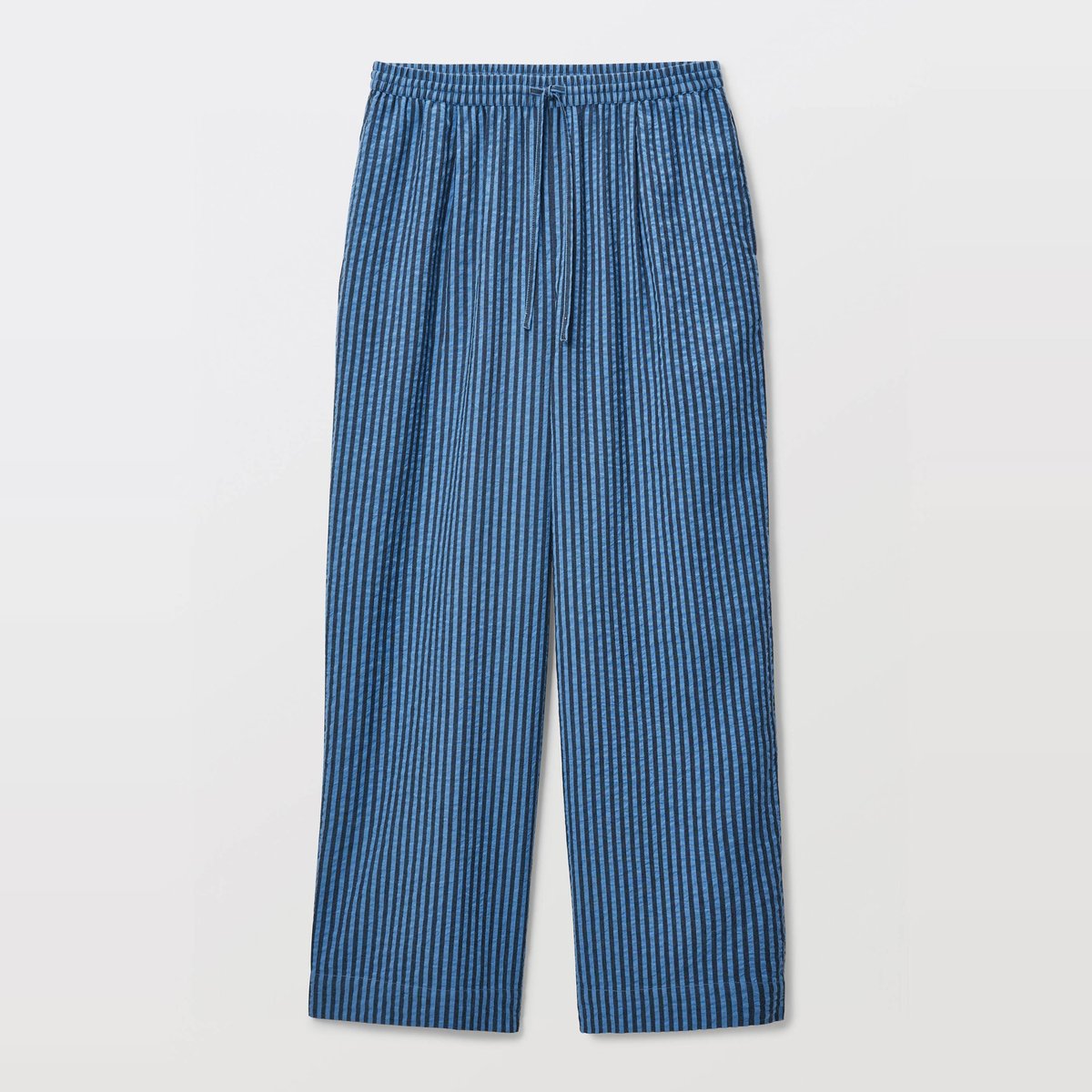 Pantalon large rayé taille semi-elastiquée tornade, MONOPRIX