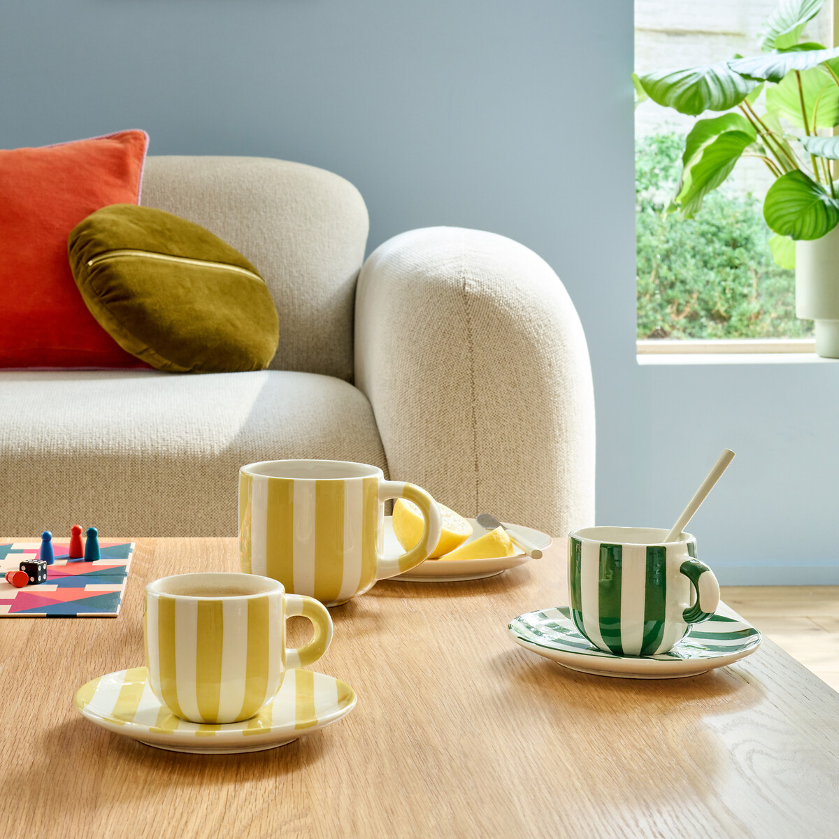 Lot de 2 mugs en céramique, Darcy jaune, LA REDOUTE INTERIEURS