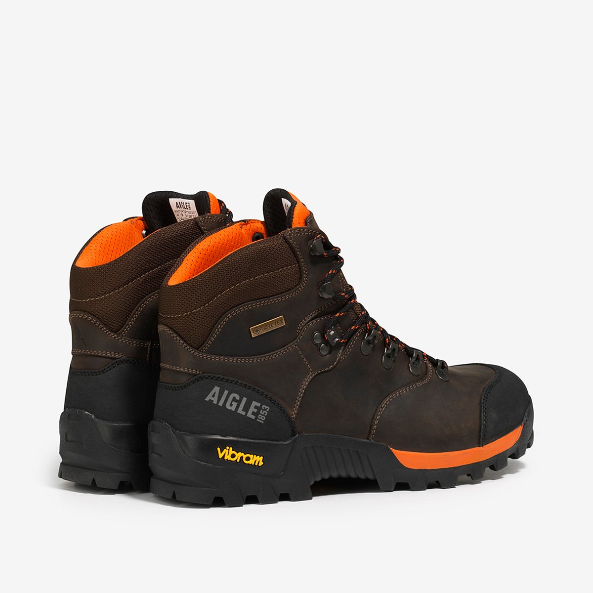 Chaussures de marche montante en cuir ALTAVIO marron foncé, AIGLE