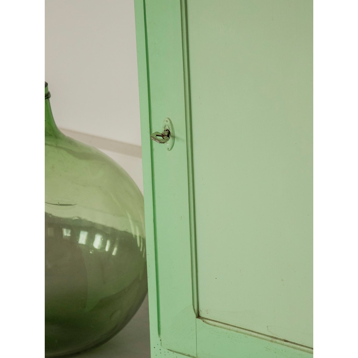 Garde-manger champêtre teint vert Guy N°55 - Bon état vert, DEBONGOUT