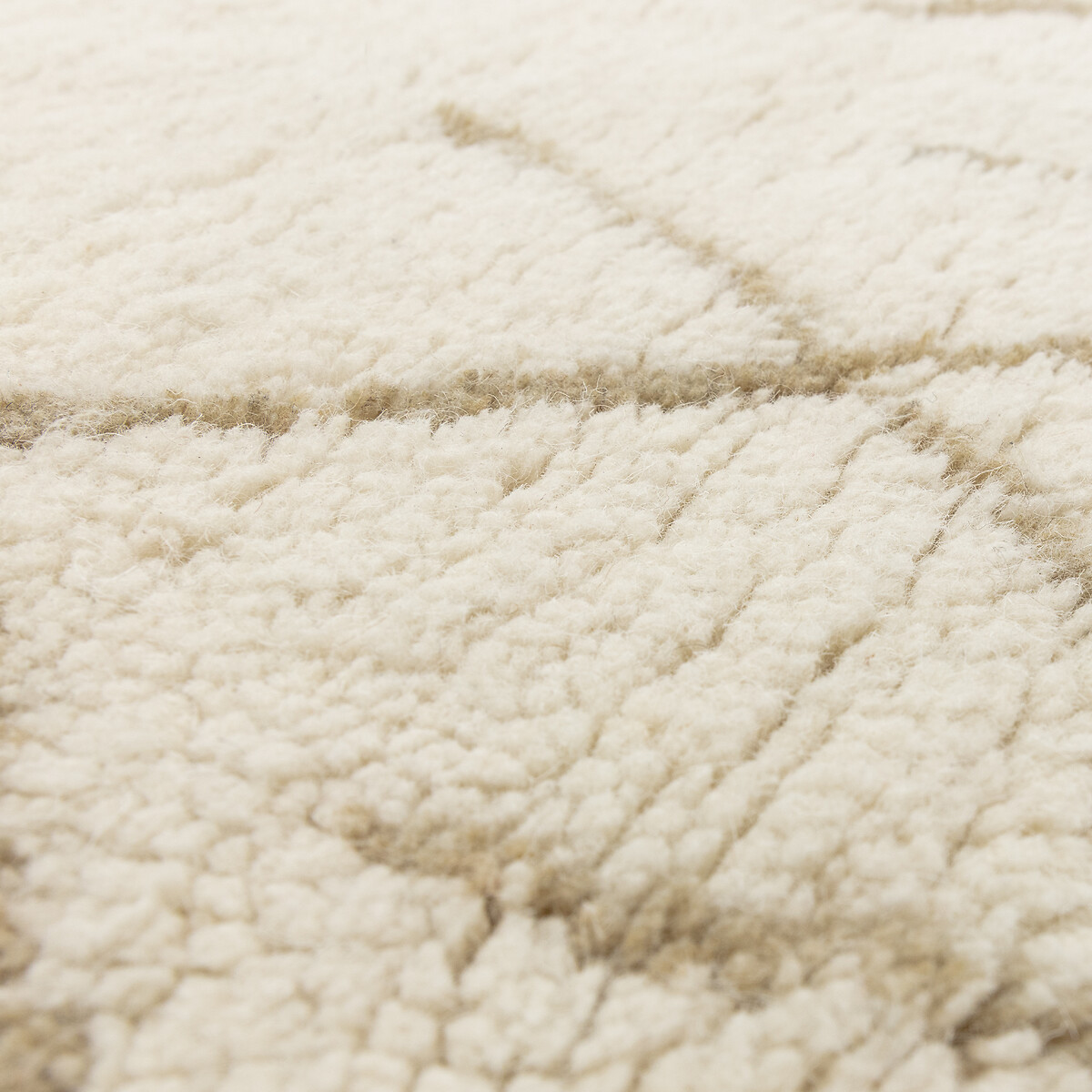 Azera Washable Berber Crosshatch Rug cream, SO'HOME