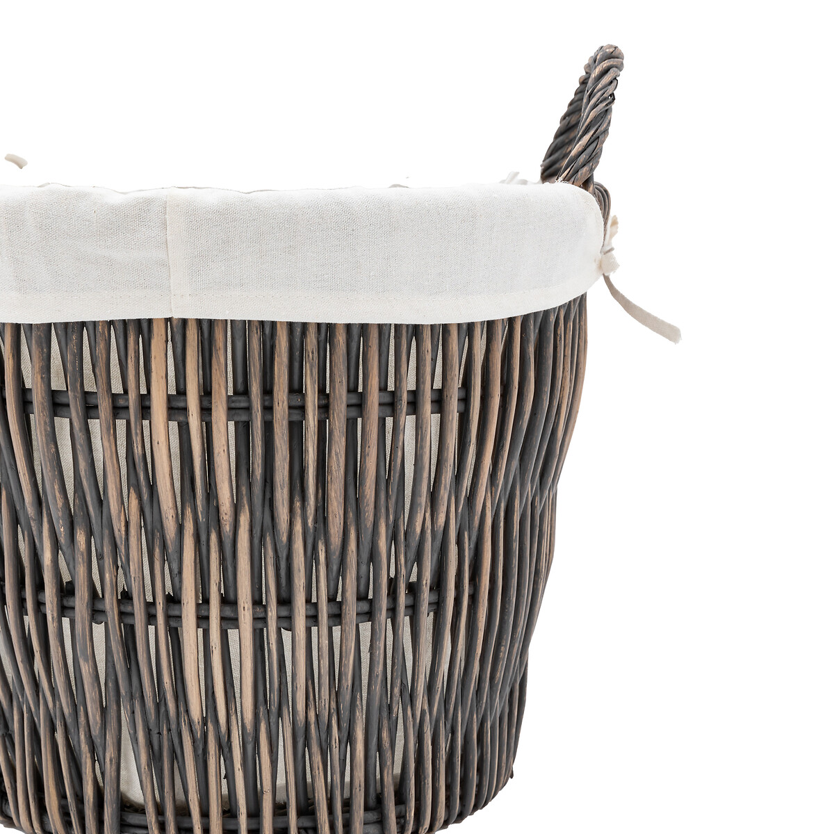 Set of 2 Nest Baskets with Linen Lining natural, SO'HOME