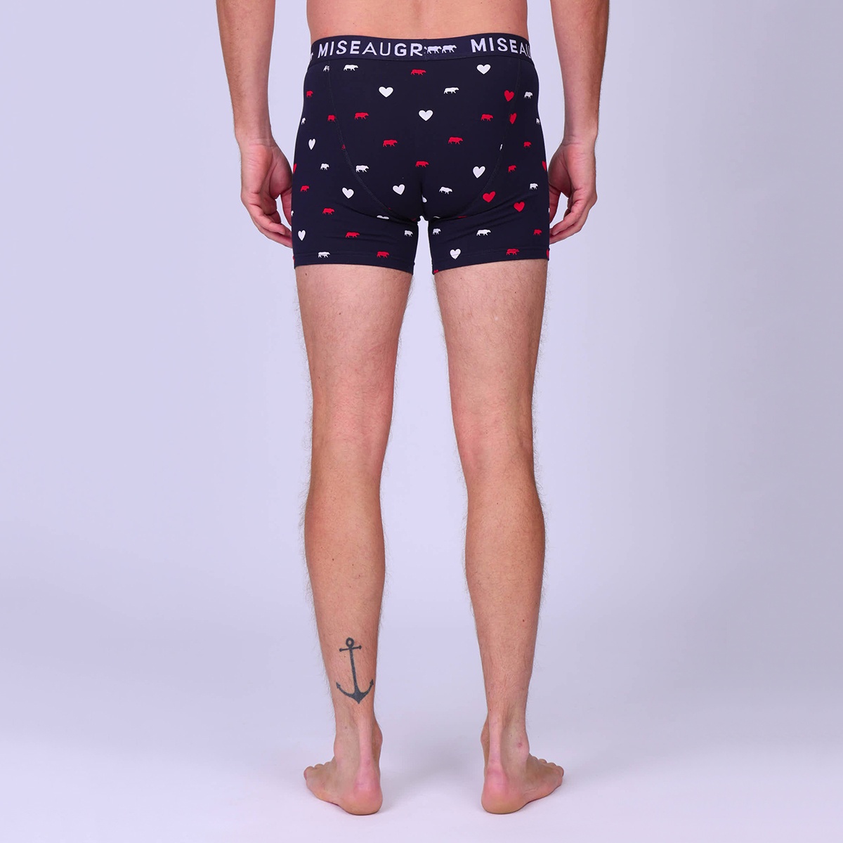 Boxer vaches et cœurs rouge, MISE AU GREEN