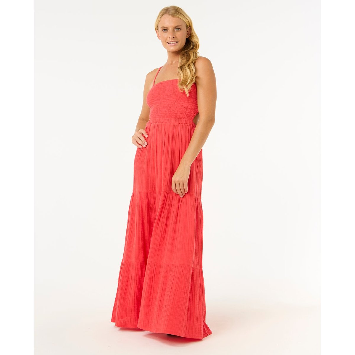 Robe PREMIUM SURF MAXI DRESS rouge hibiscus, RIP CURL