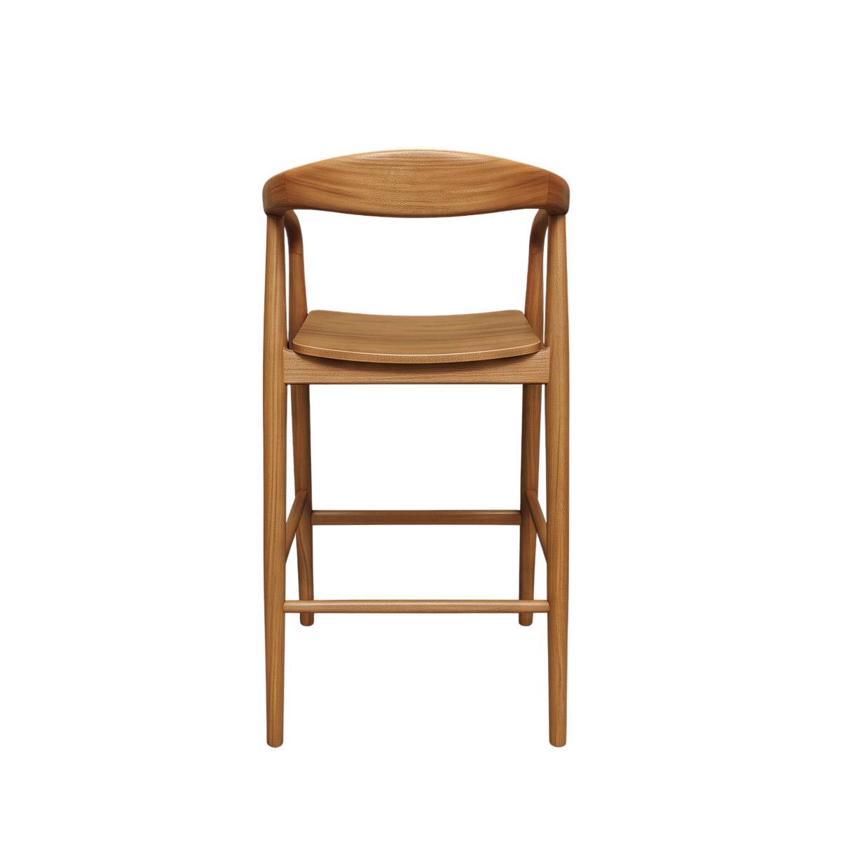 Tabouret de bar teck JUNE bois clair, MADE IN MEUBLES