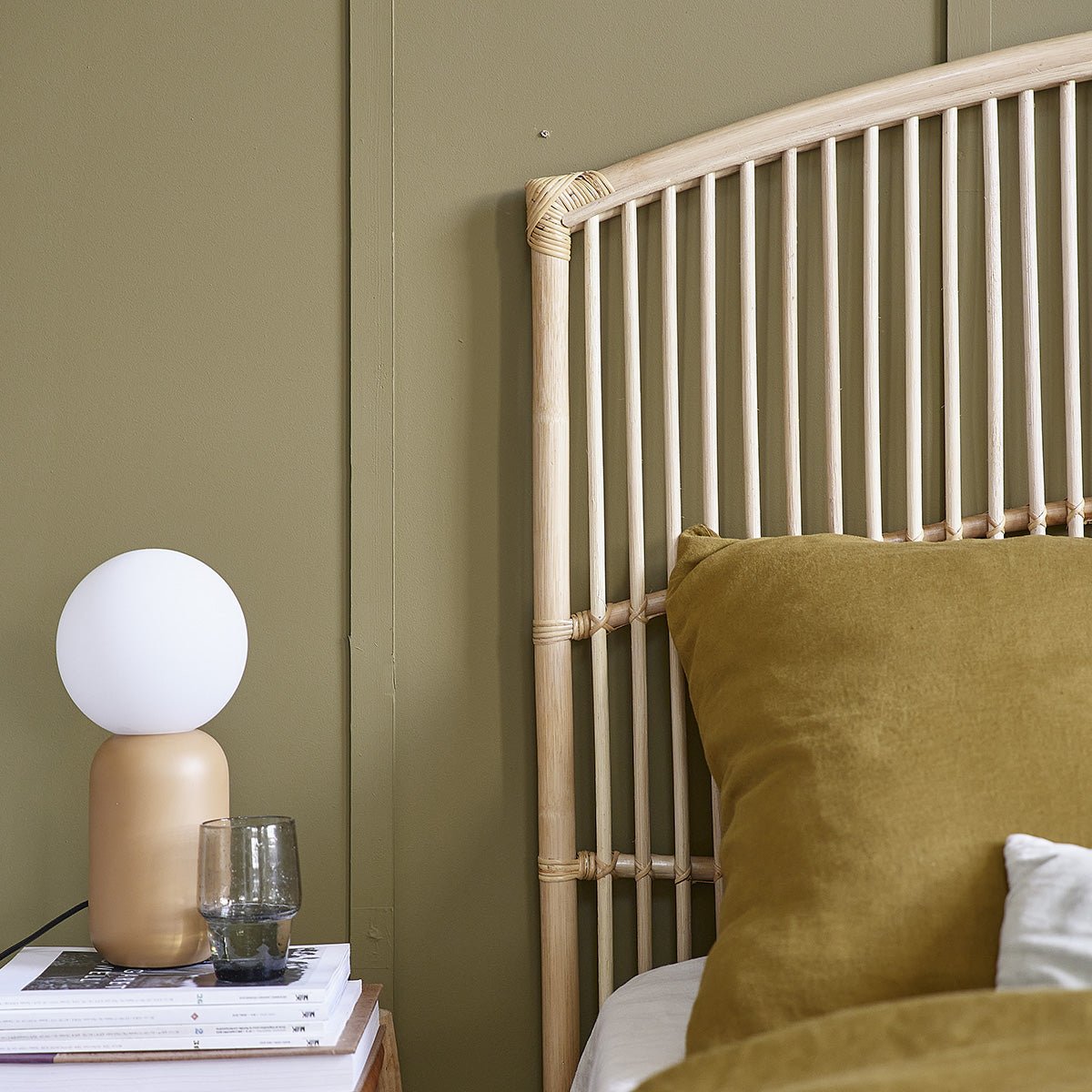 Tête de lit en rotin 180 cm BOHO naturel, BERAH GETAH