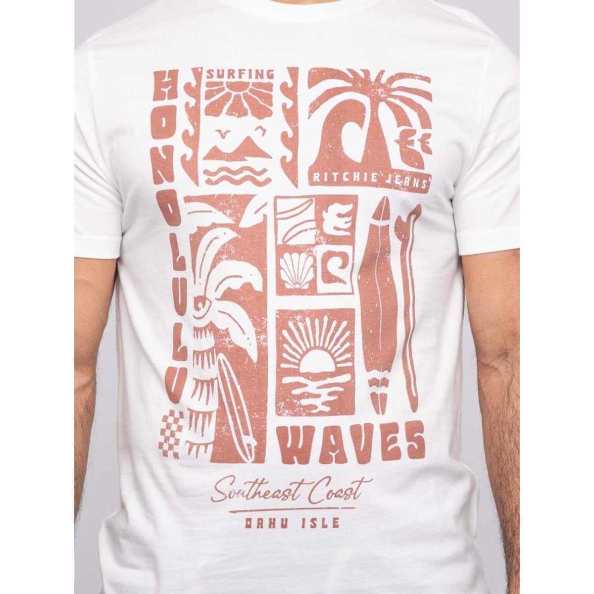 T-shirt Manches Courtes Nirdanub ecru, RITCHIE