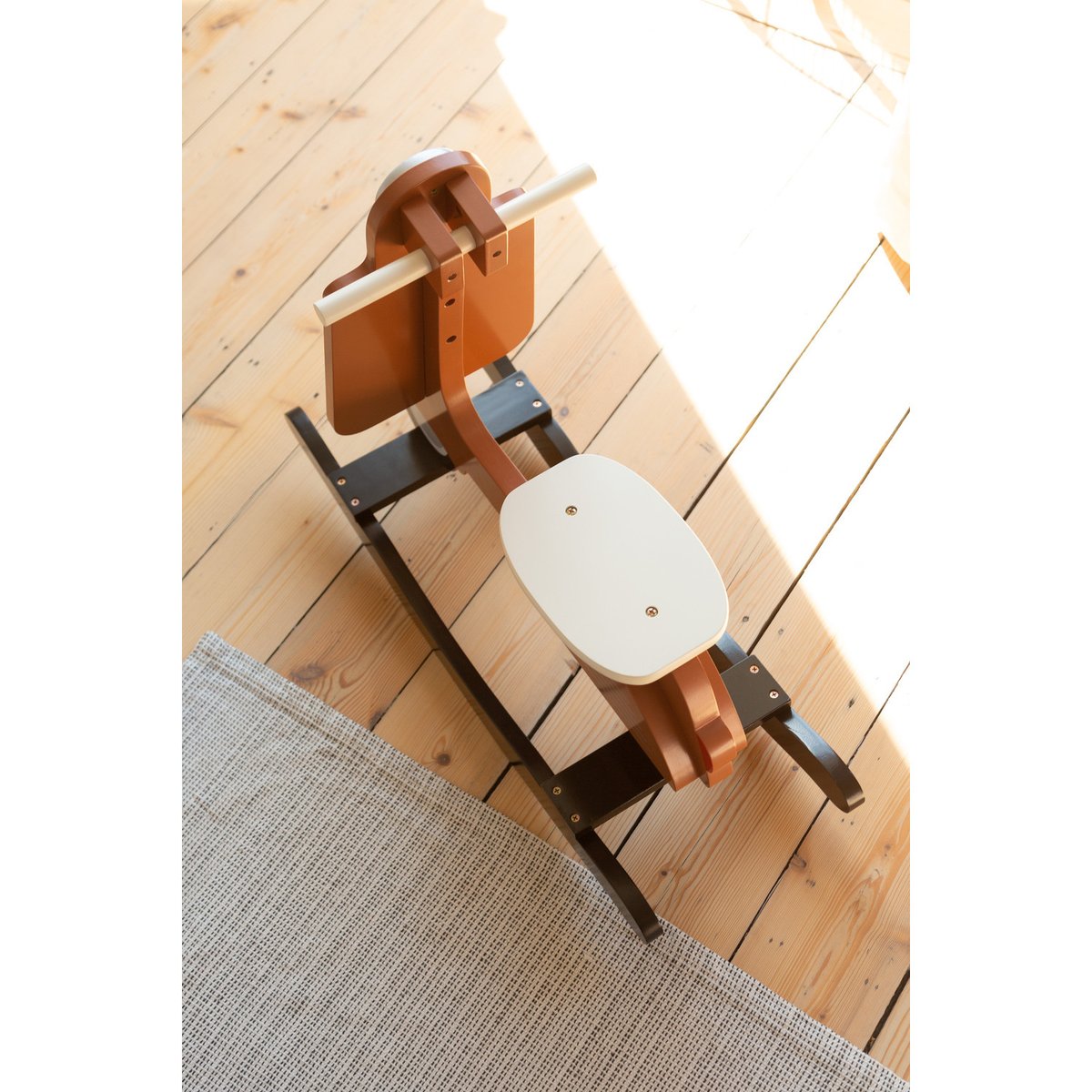 Scooter cheval à bascule jouet enfant rouille/noir, CHILDHOME