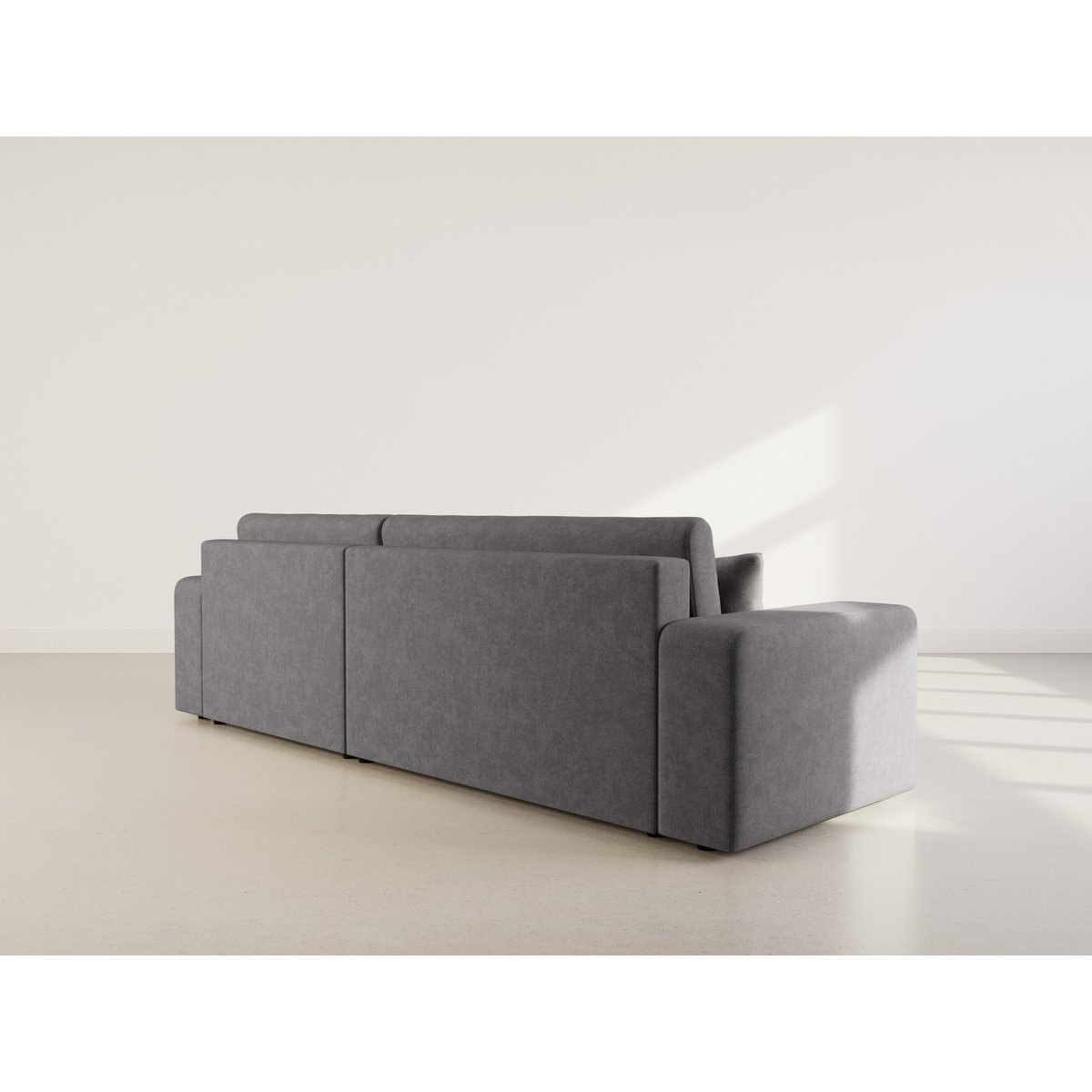 Canapé d'Angle Convertible 5 places - NICOLE gris, BEST MOBILIER