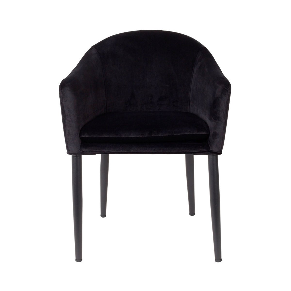Fauteuil de table design en velours- CATELYN noir, DRAWER
