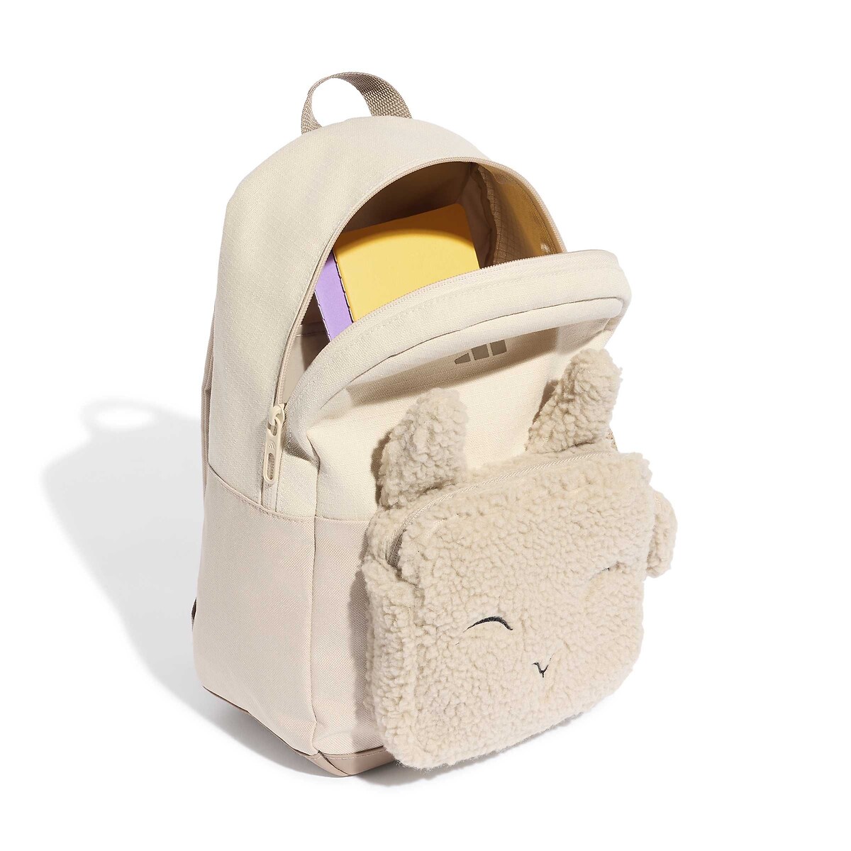 Zaino in felpa beige, adidas Performance