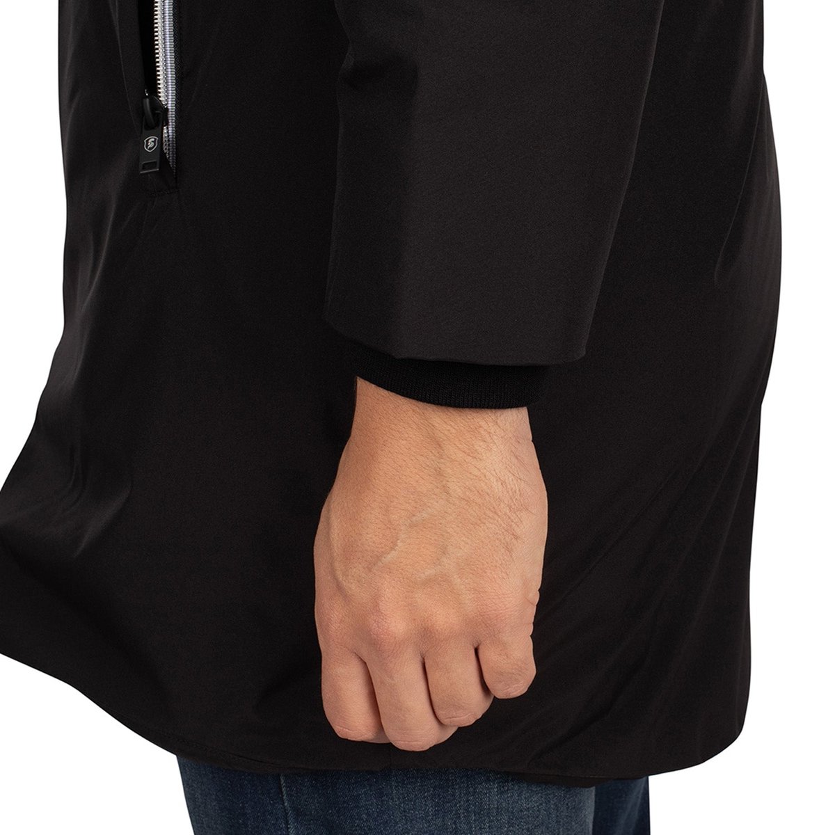 Parka à capuche patch noir, SHILTON