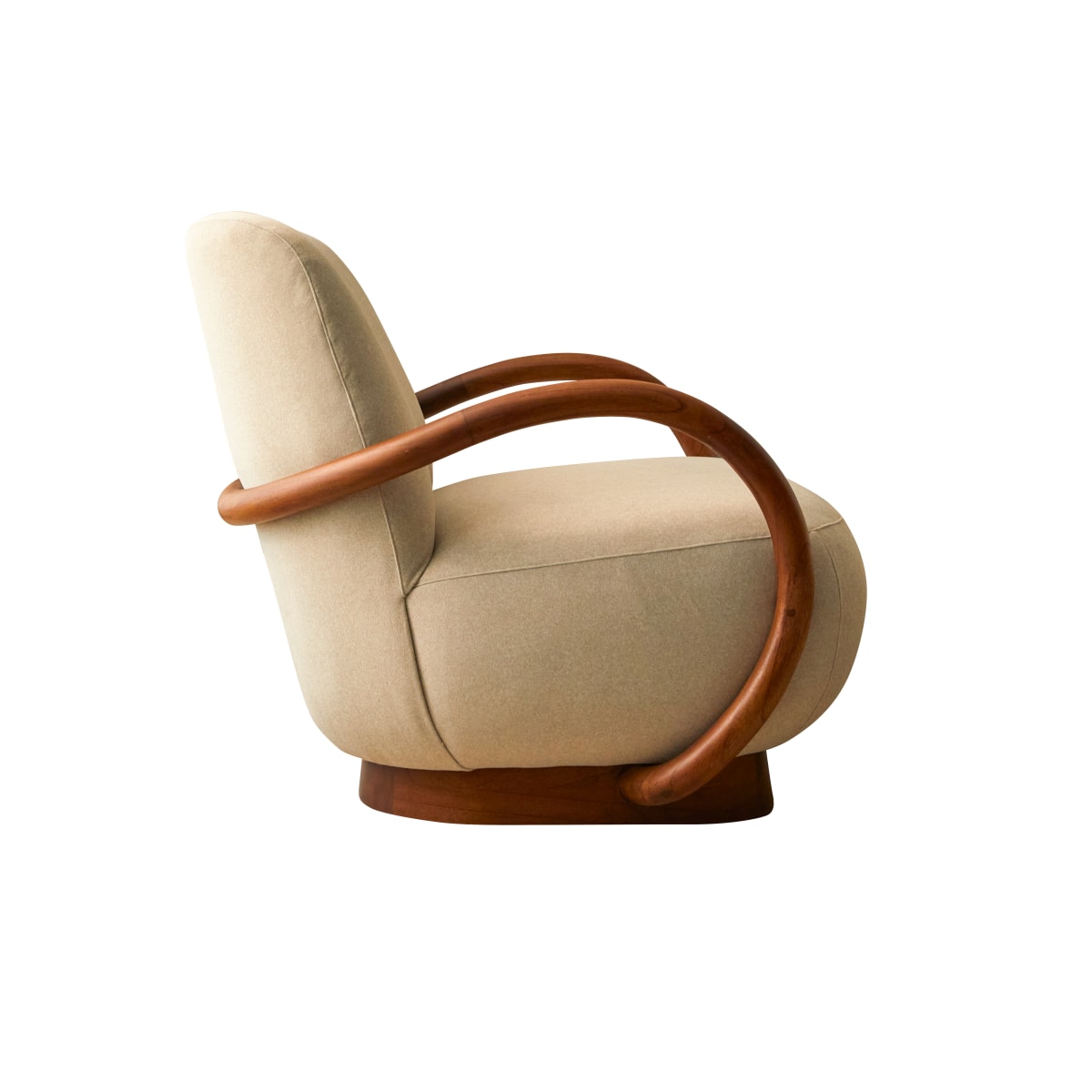 Fauteuil en Tissu massif, TERESA beige, TIKAMOON