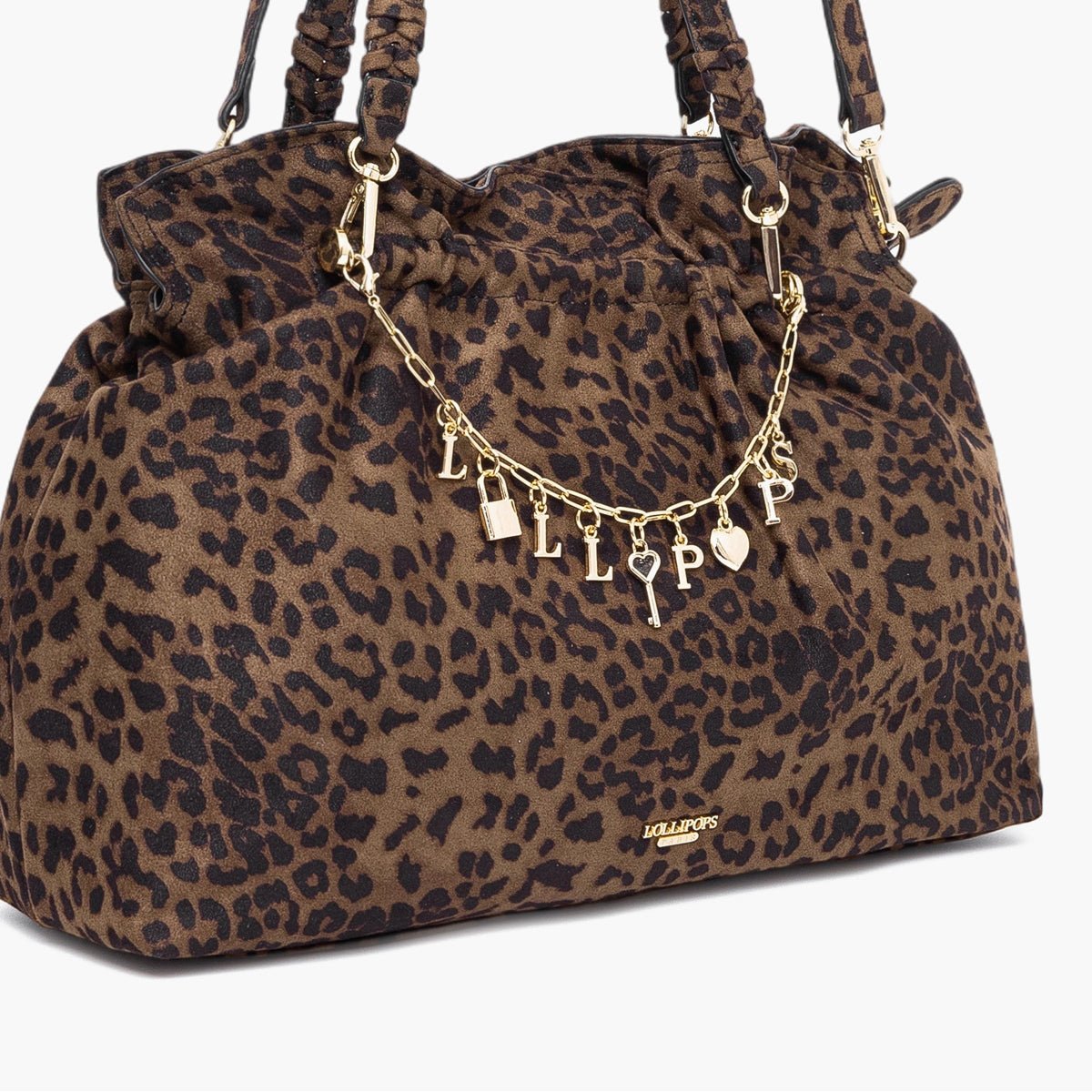 Sac shopper M léopard  Teana doré,marron, LOLLIPOPS