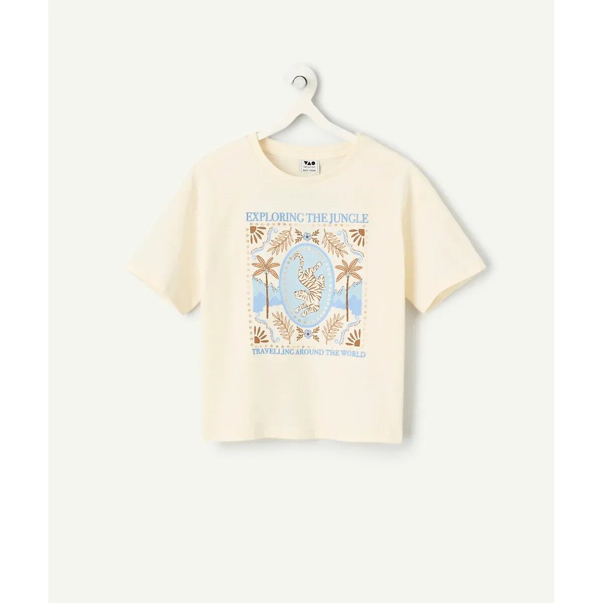 T-shirt manches courtes ecru, TAPE A L'OEIL