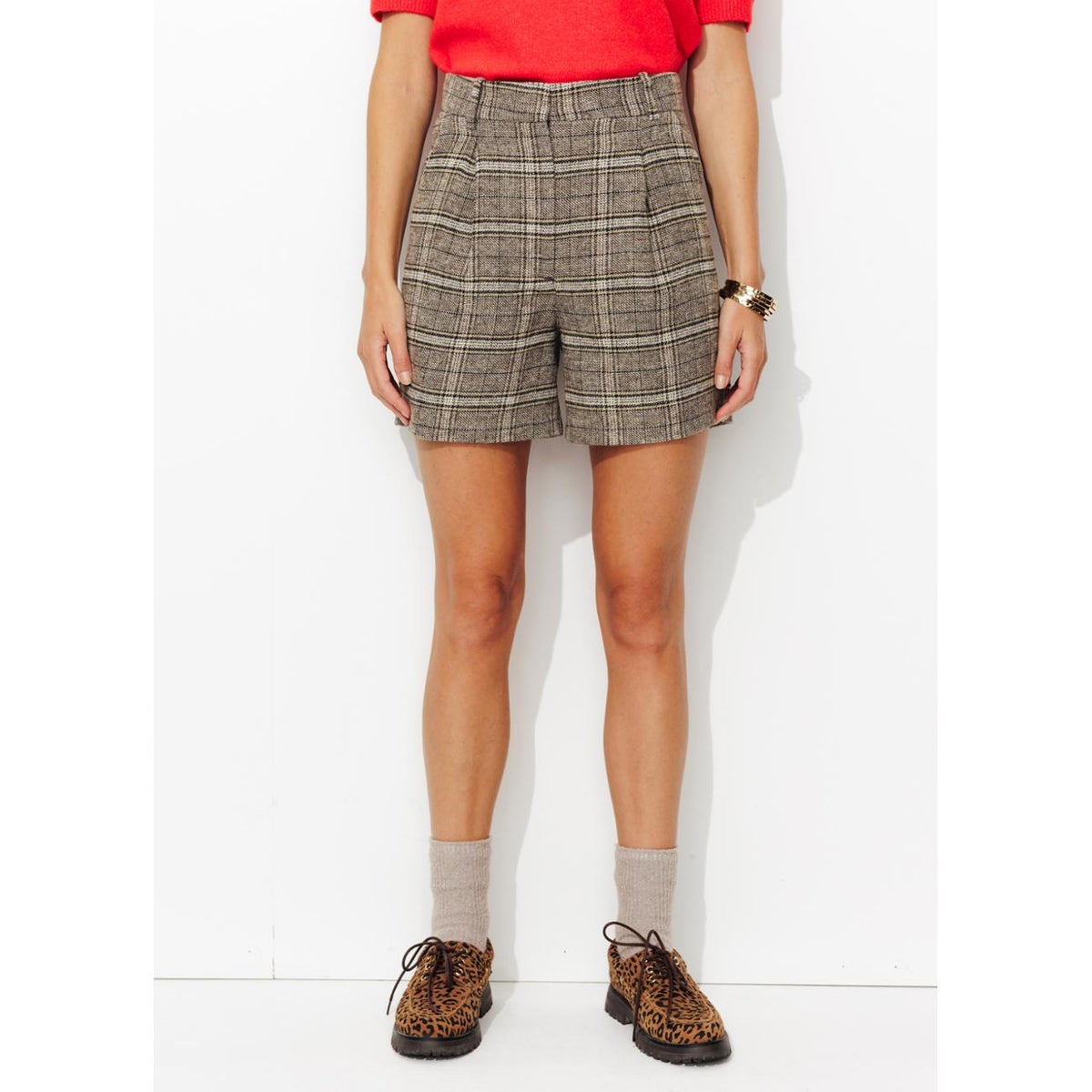 Short à carreaux rayures multicolores, PROMOD