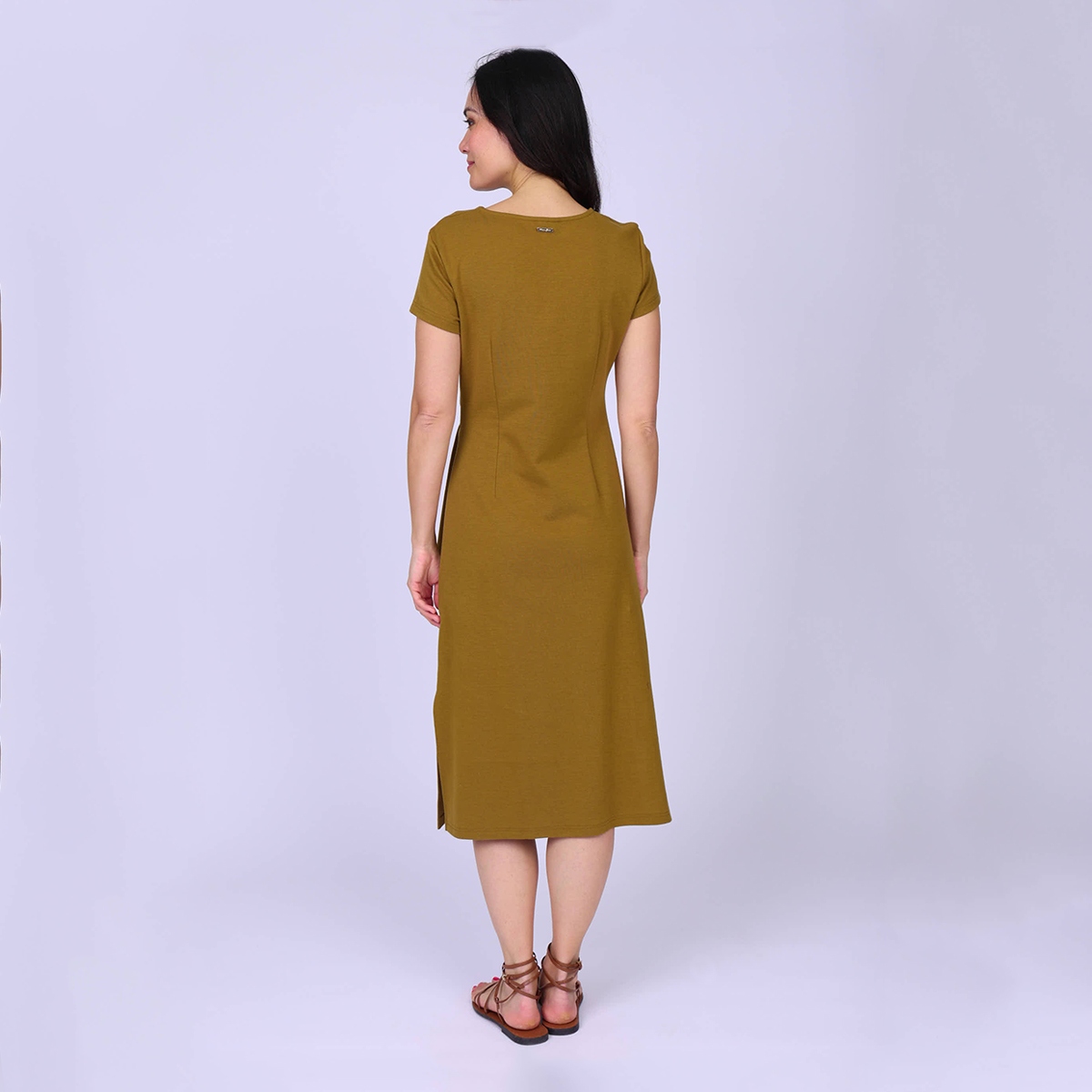 Robe t-shirt camel, MISE AU GREEN