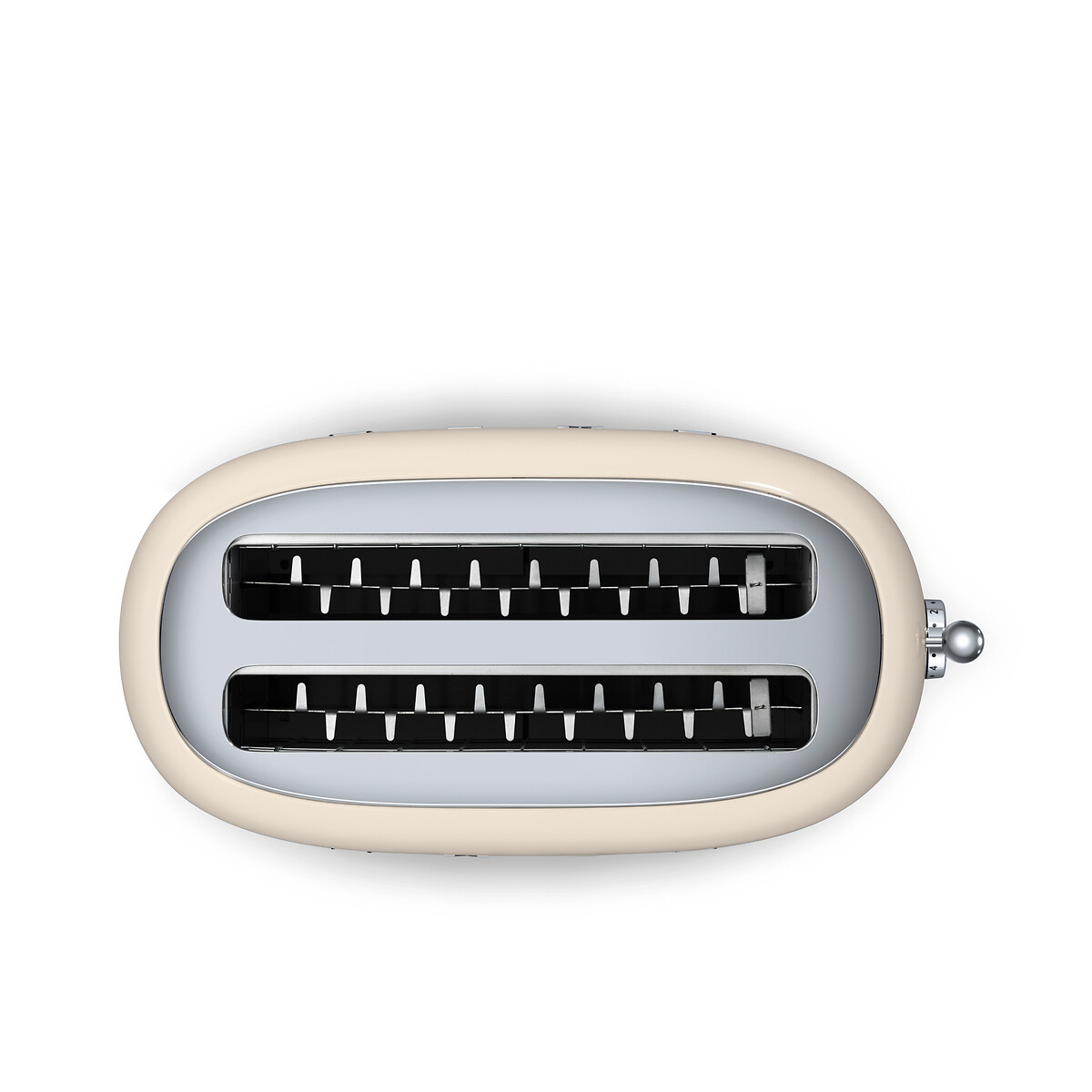 Grille-pain 2 fentes 4 tranches TSF02 crème brillant, SMEG
