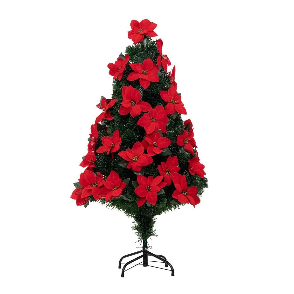 Sapin de Noel artificiel lumineux Poinsettia 50 Led vert, EDEN
