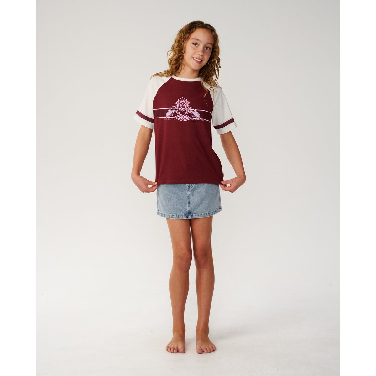 T-shirt relax Dolphin Archive dark plum, RIP CURL