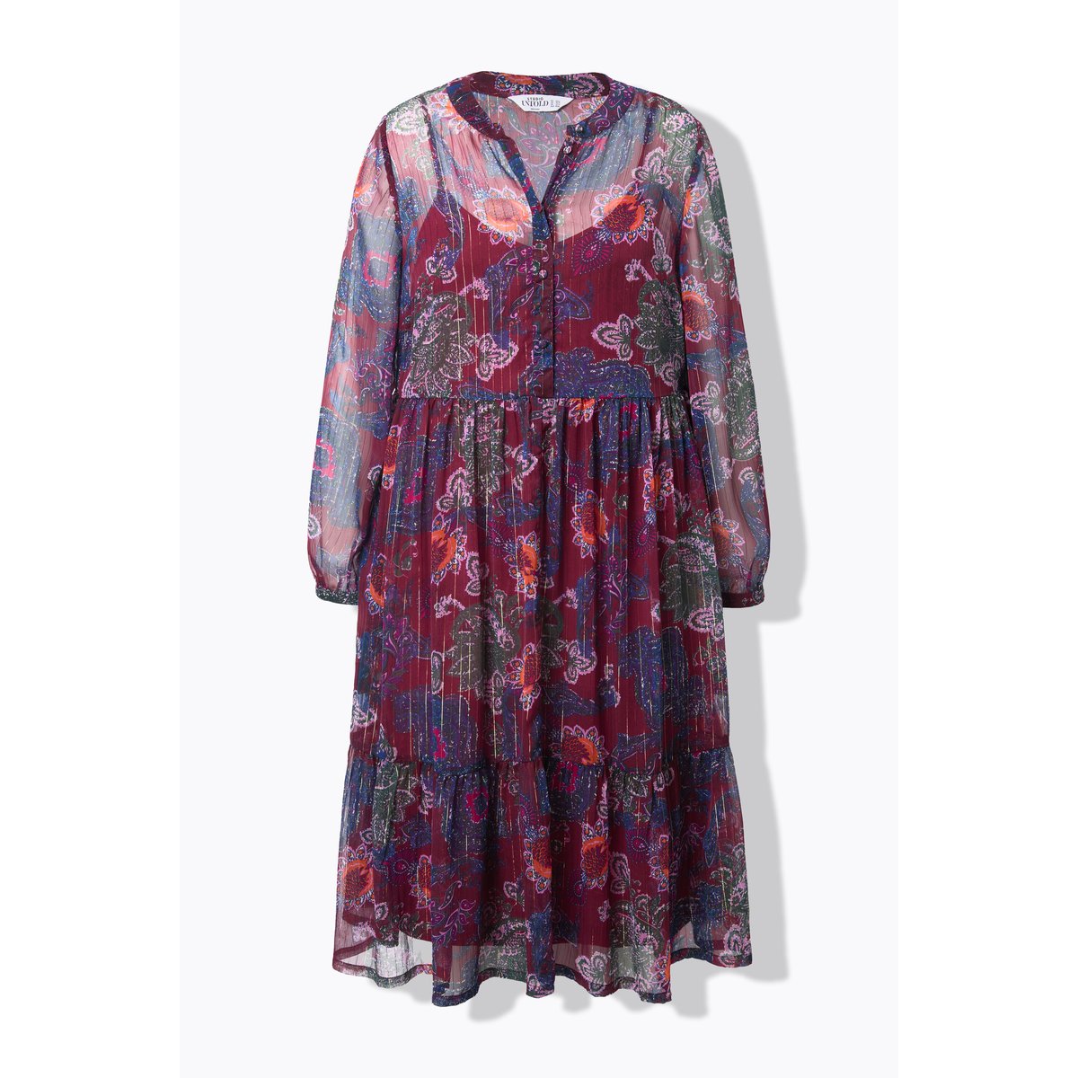 Robe maxi en mousseline rouge cerise foncé, STUDIO UNTOLD
