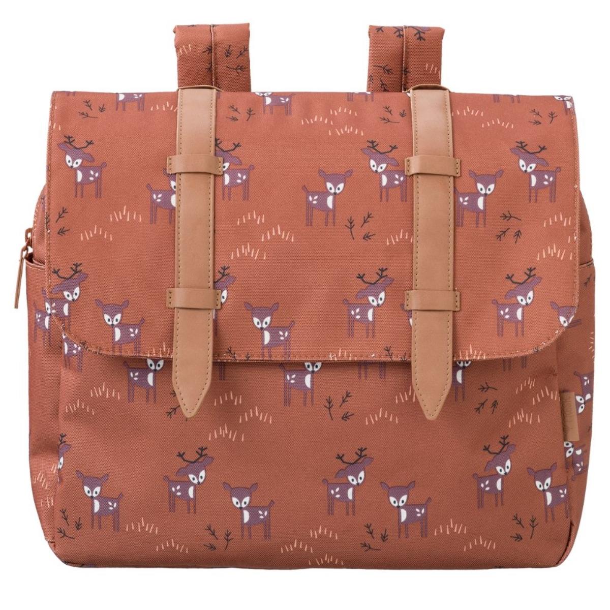 Cartable A4 maternelle marron, blanc, FRESK