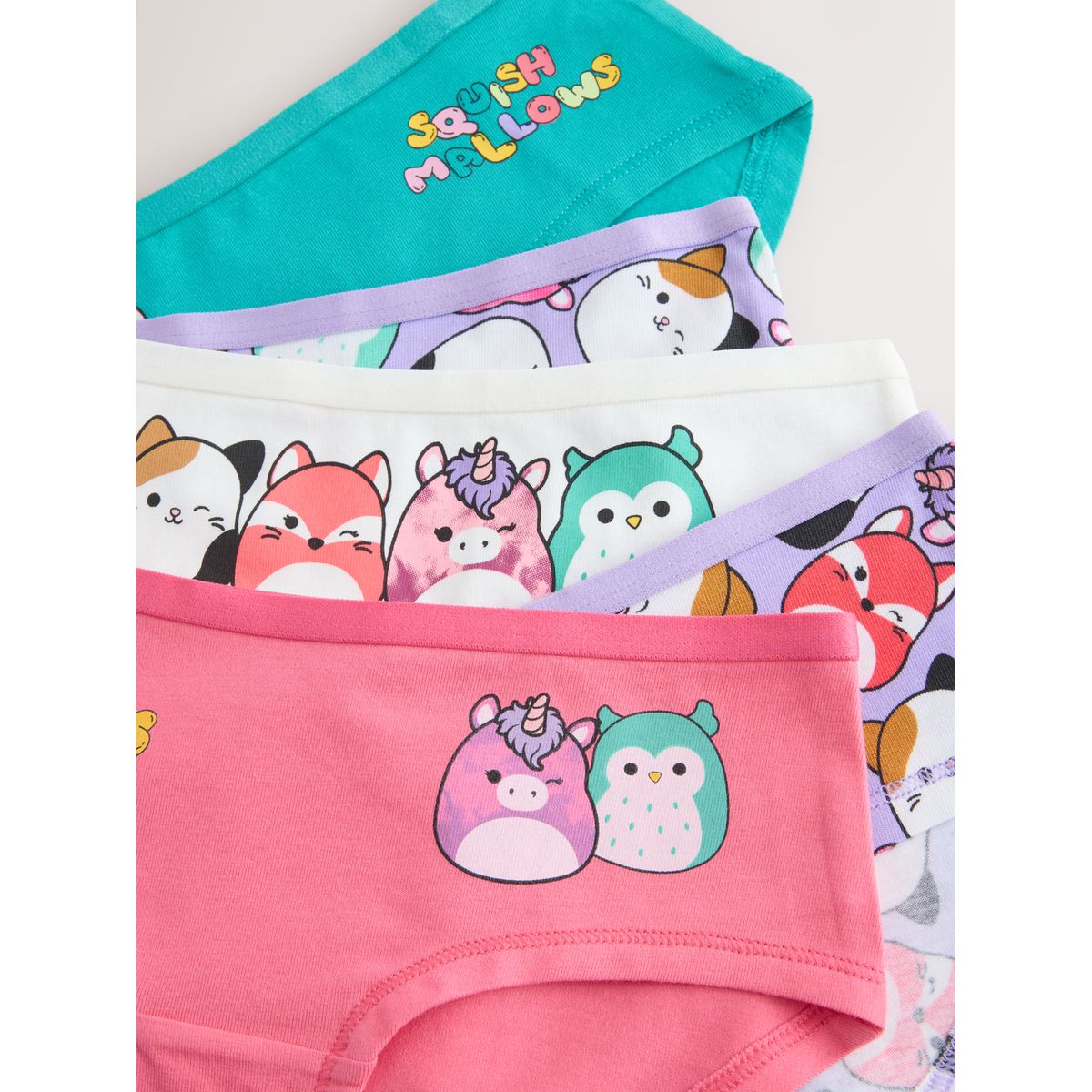 Shorty squishmallows, lot de 5 violet/vert, NEXT