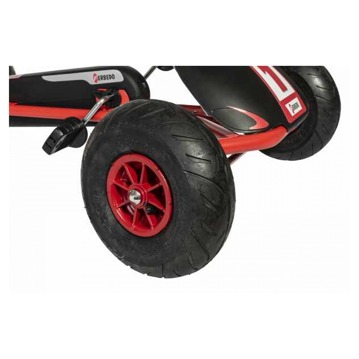 Kart à pédales rouge et noir Ferbedo GoKart AR 8R noir, ROLLY TOYS