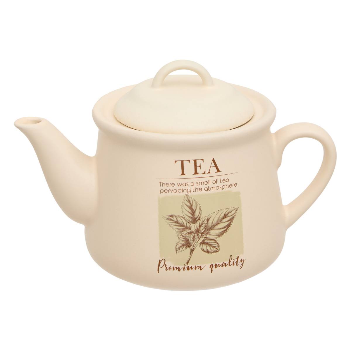 Théière solitaire en grès WELLNESS blanc, ATMOSPHERA