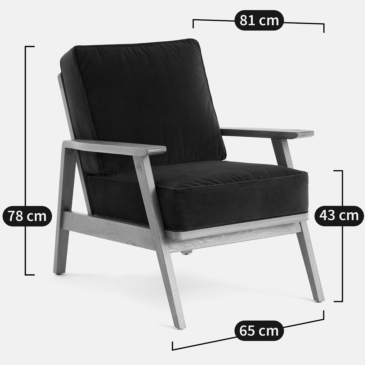 Fauteuil vintage Linna terracotta, LA REDOUTE INTERIEURS