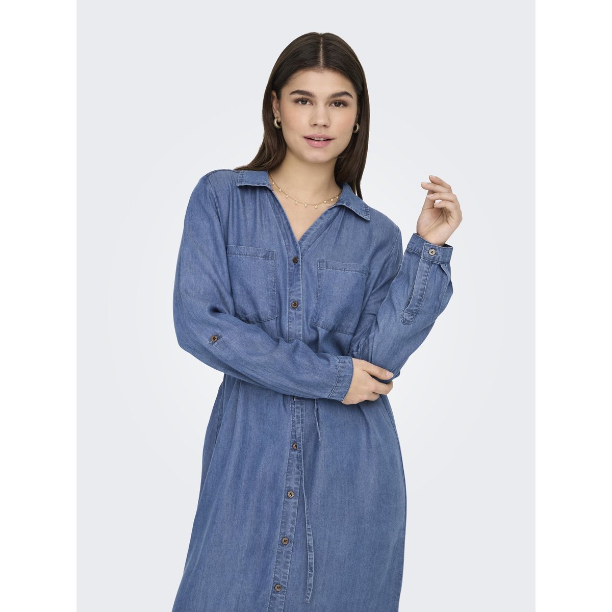 Robe Chemise medium blue denim, ONLY