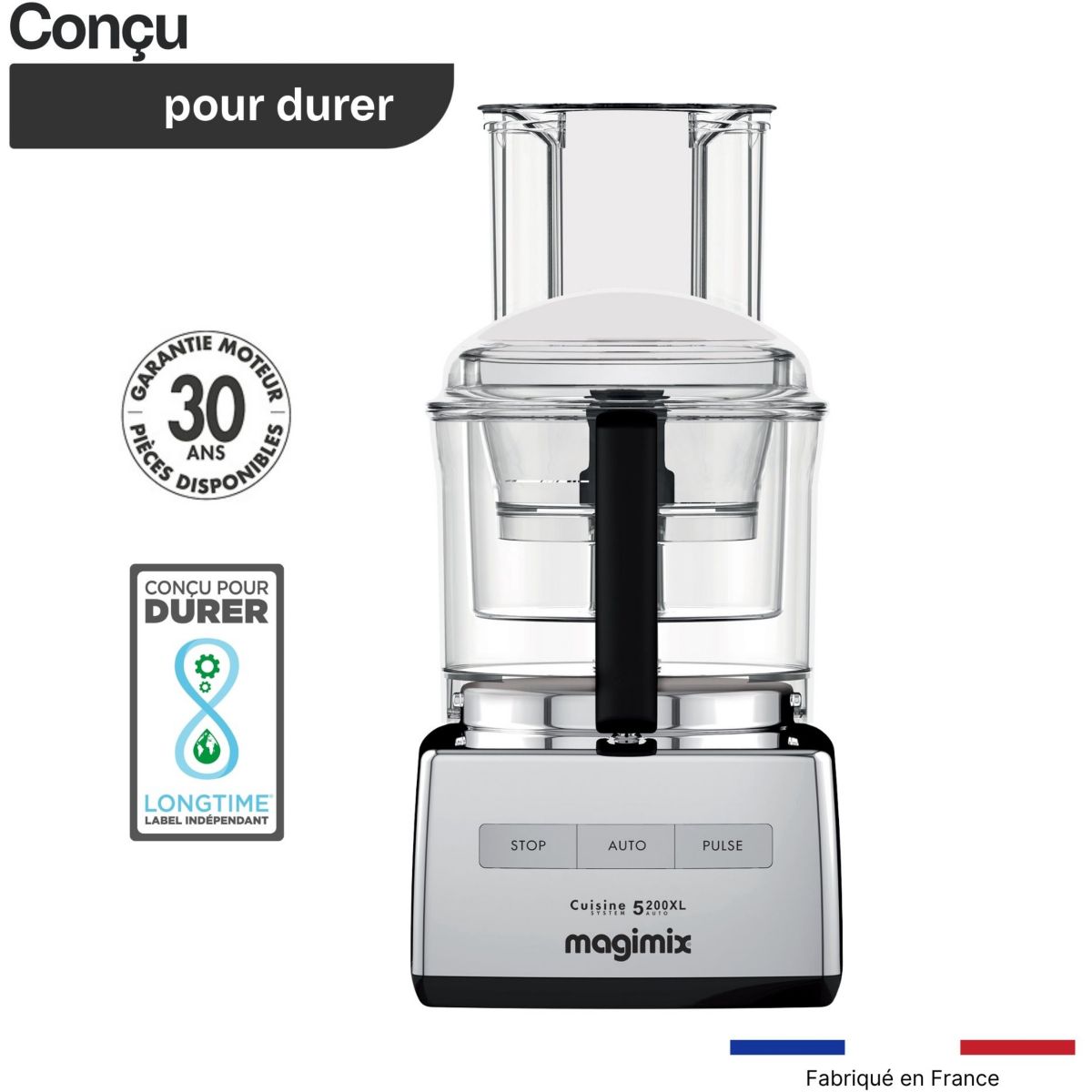 Robot multifonction CS 5200 XL Premium Chrome Brillant chrome brillant, MAGIMIX