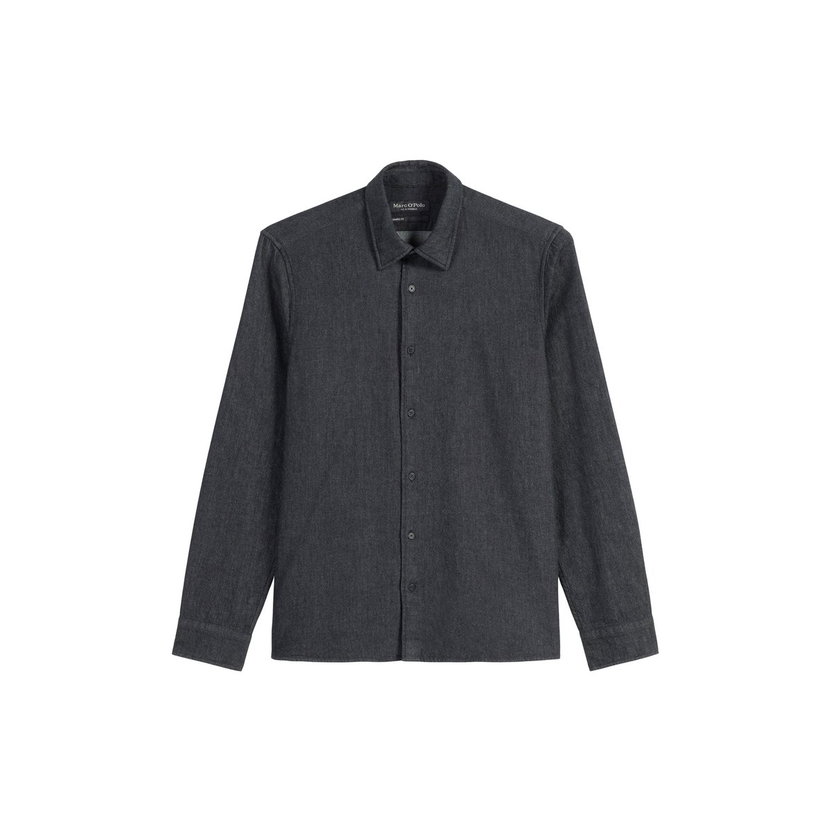 Chemise en jean shaped en pur coton bio bleu foncé, MARC O'POLO