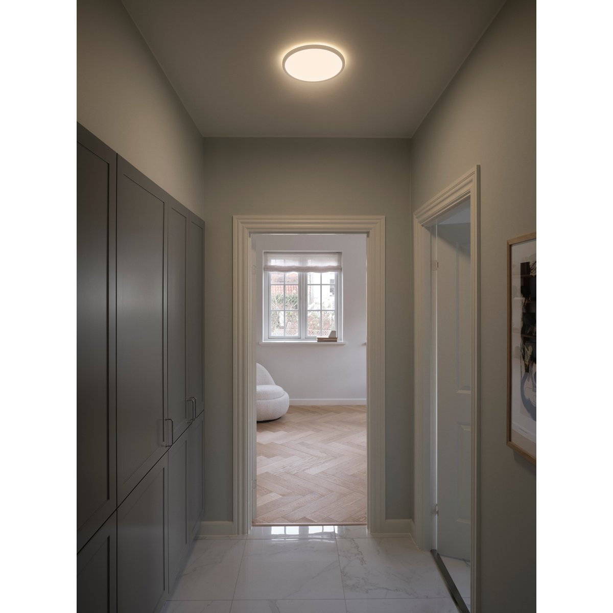 Plafonnier LED intégrée 2700K | Gradation Moodmaker™ à 3 réglages en plastique, OJA 29 blanc, NORDLUX