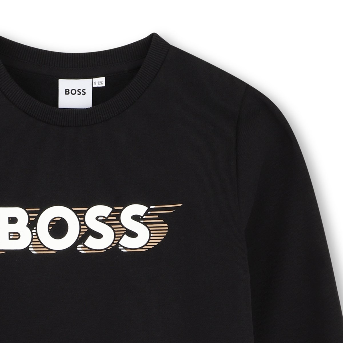 Sweat col rond black, BOSS KIDSWEAR