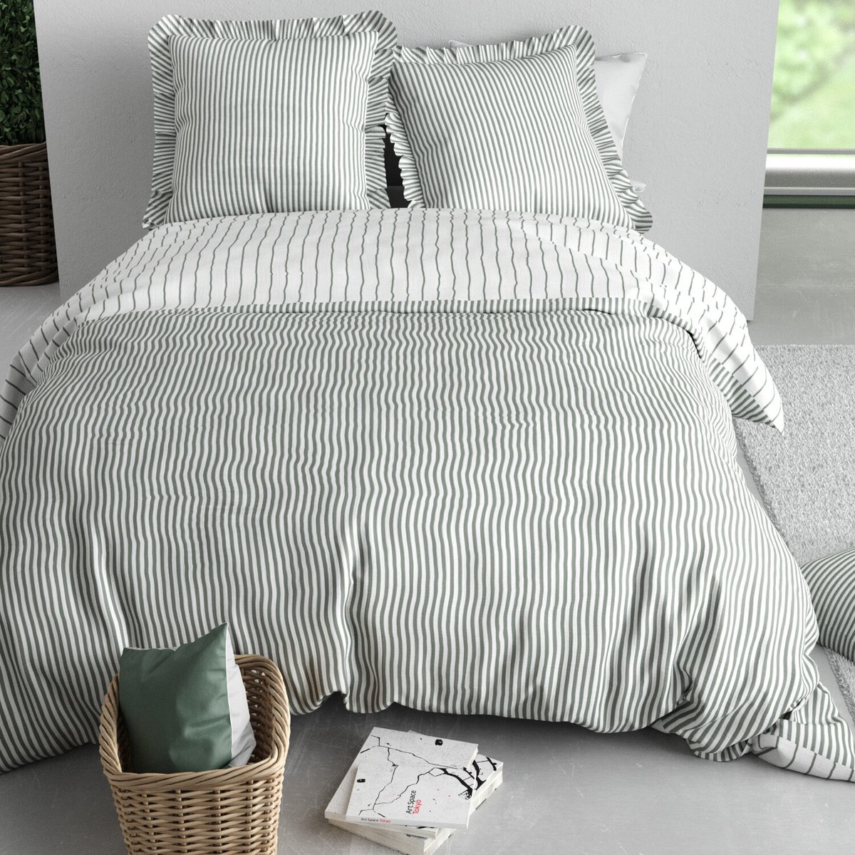 Parure housse de couette 100 % coton 57 fils napoli imprime, C DESIGN HOME TEXTILE