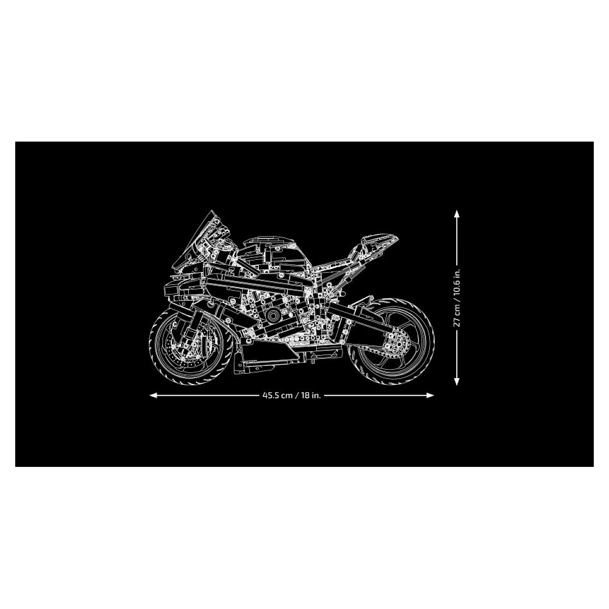 LEGO Technic - Réplique de la BMW M 1000 RR - Modèle 42130 rouge, blanc et bleu, LEGO