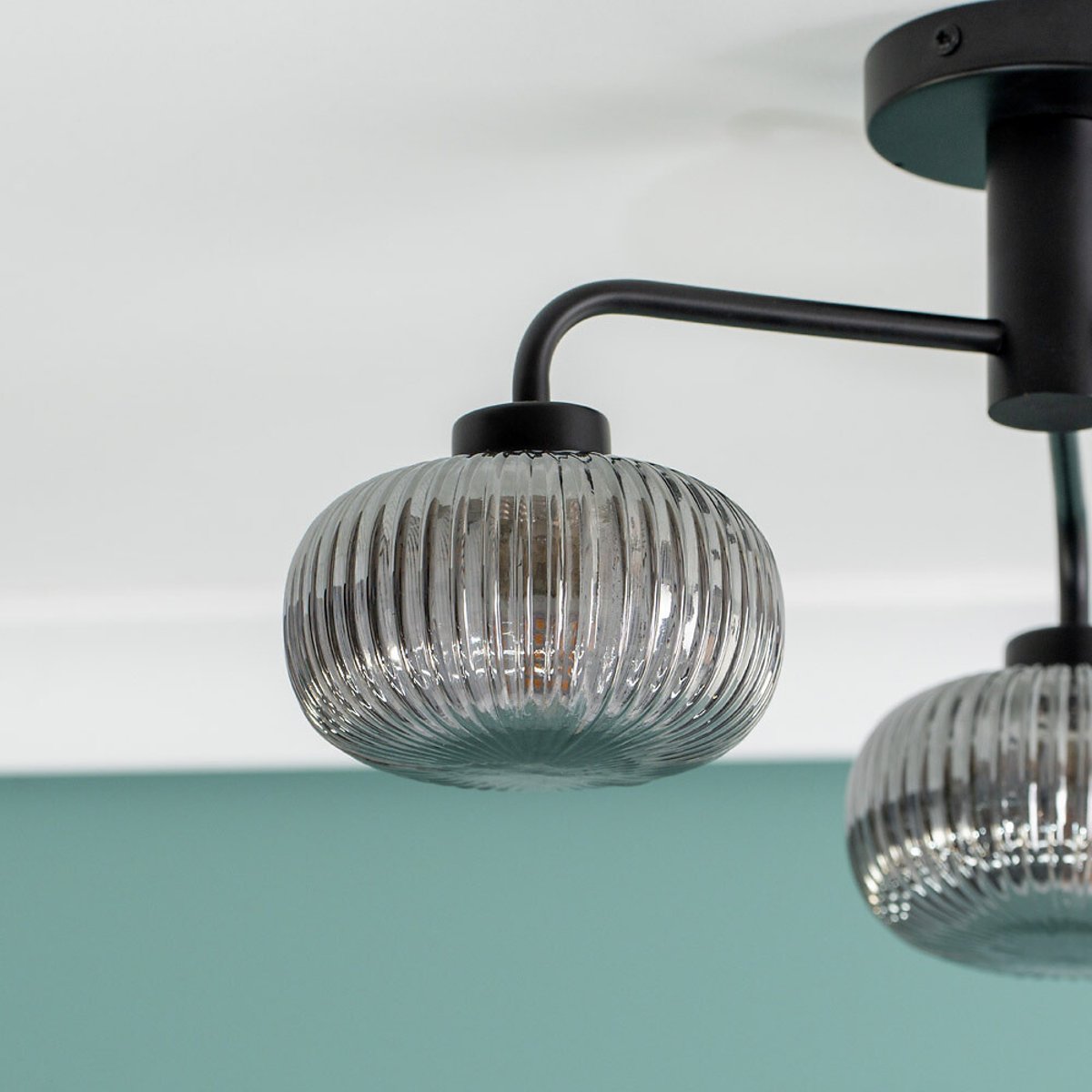 Arran 3-Light Bathroom Ceiling Light in Matte Black black, SO'HOME