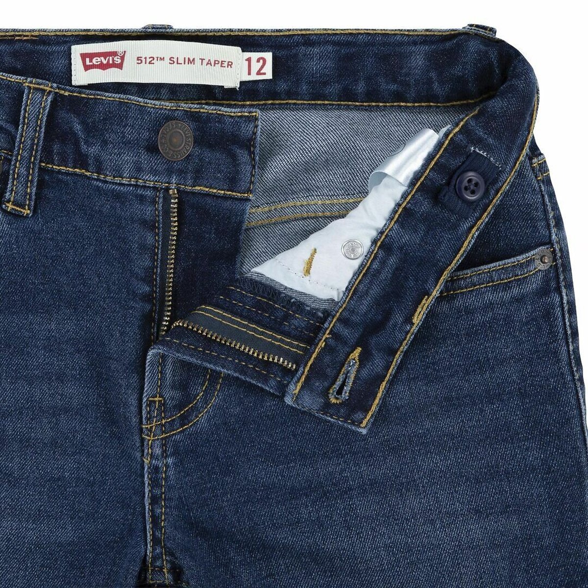 Jeans Slim Taper corte 512 azul ganga escuro, LEVI'S KIDS