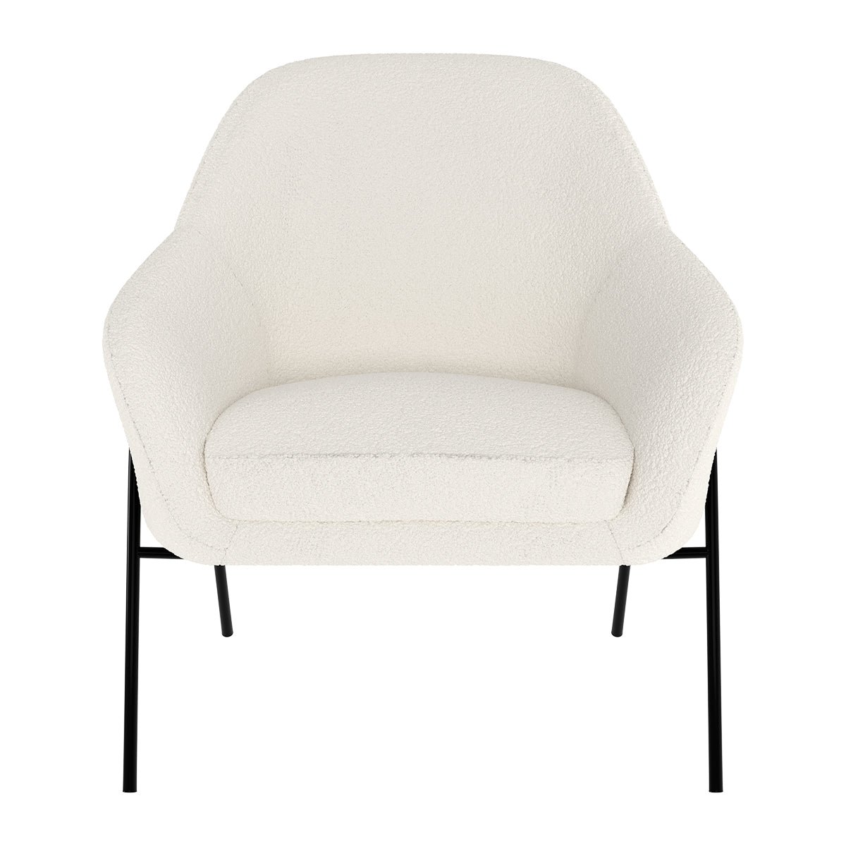 Fauteuil effet laine bouclette - AUBIN blanc, MAISON PAVANE