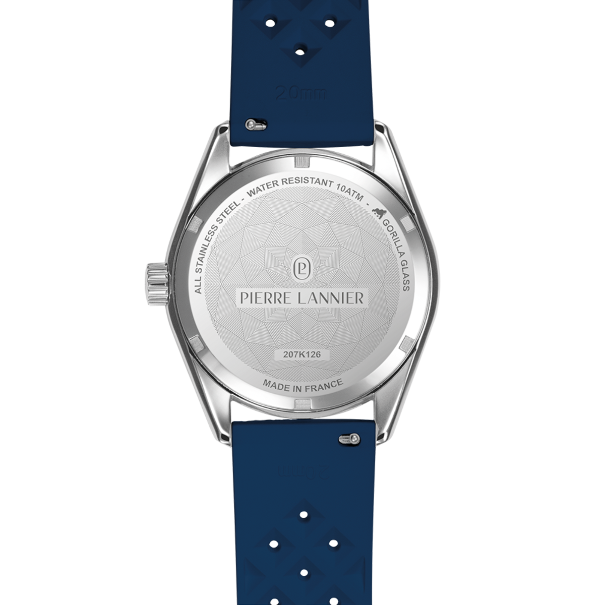 Montre Analogique BORA argenté argenté bleu foncé, PIERRE LANNIER