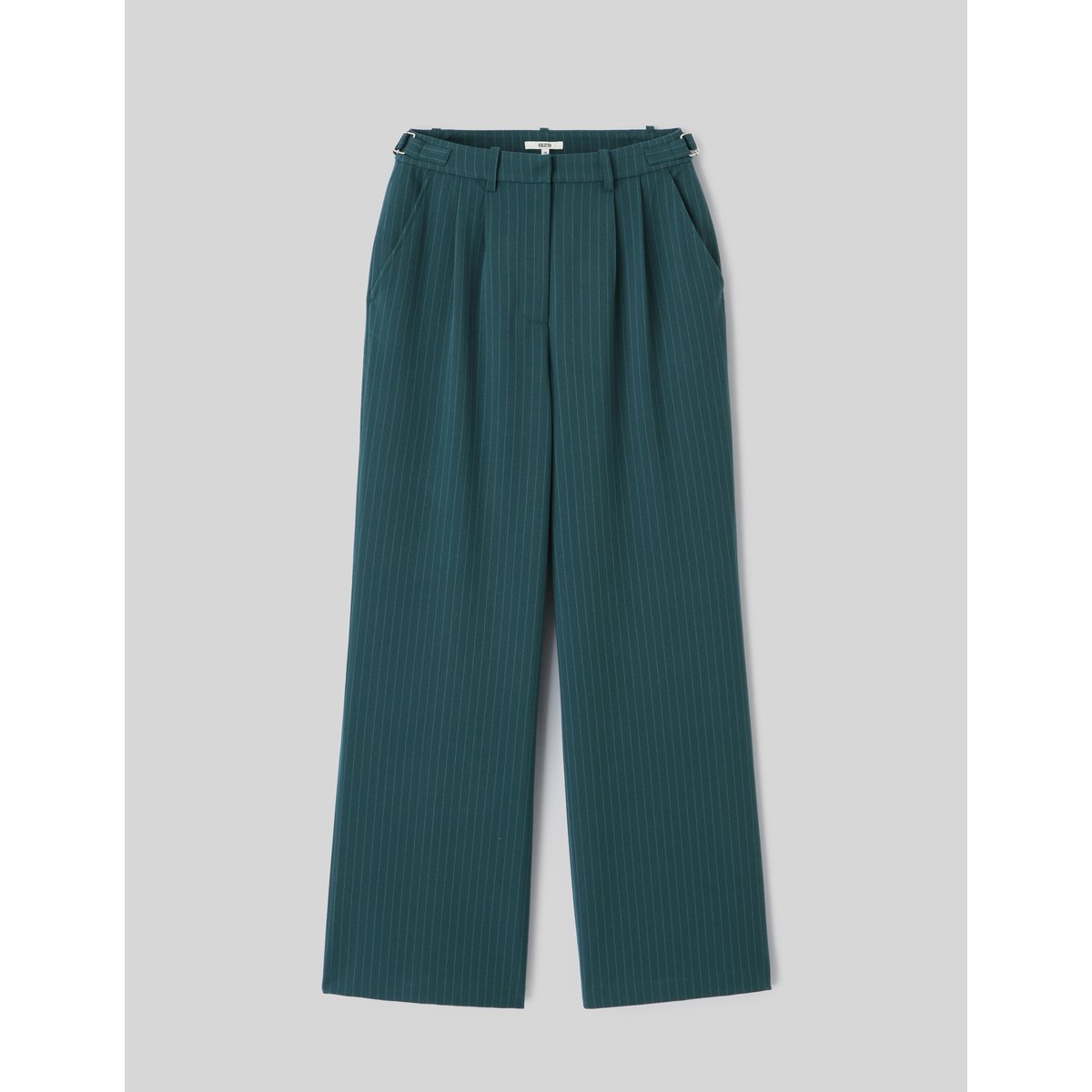 Pantalon tailleur en polyester recyclé vert, BZB