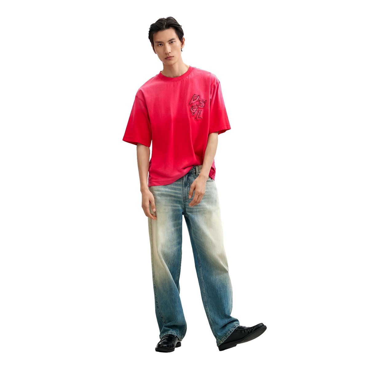 T-shirt brodée Mickey™ rouge, DESIGUAL
