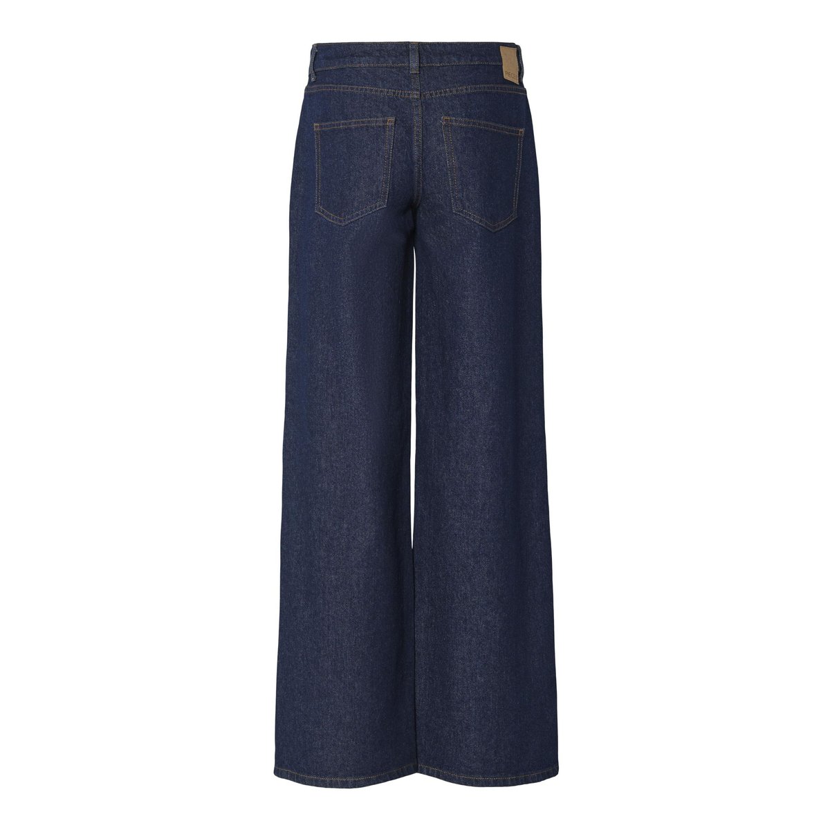 Jean À Coupe Ample dark blue denim, PIECES