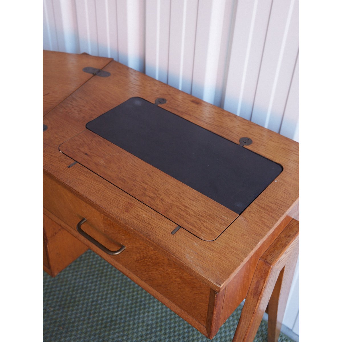 Bureau scandinave en bois Yvan N°571 - Bon état bois clair, DEBONGOUT